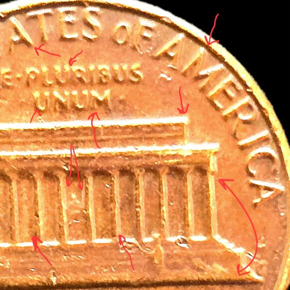 1982 Small Date D Bronze 3.08g Lincoln Memorial Cent Penny with Doubling READ - Picture 4 of 9
